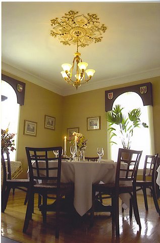 The freize of the Franz Josef's dining room at Vienna Restaurant & Historic Inn