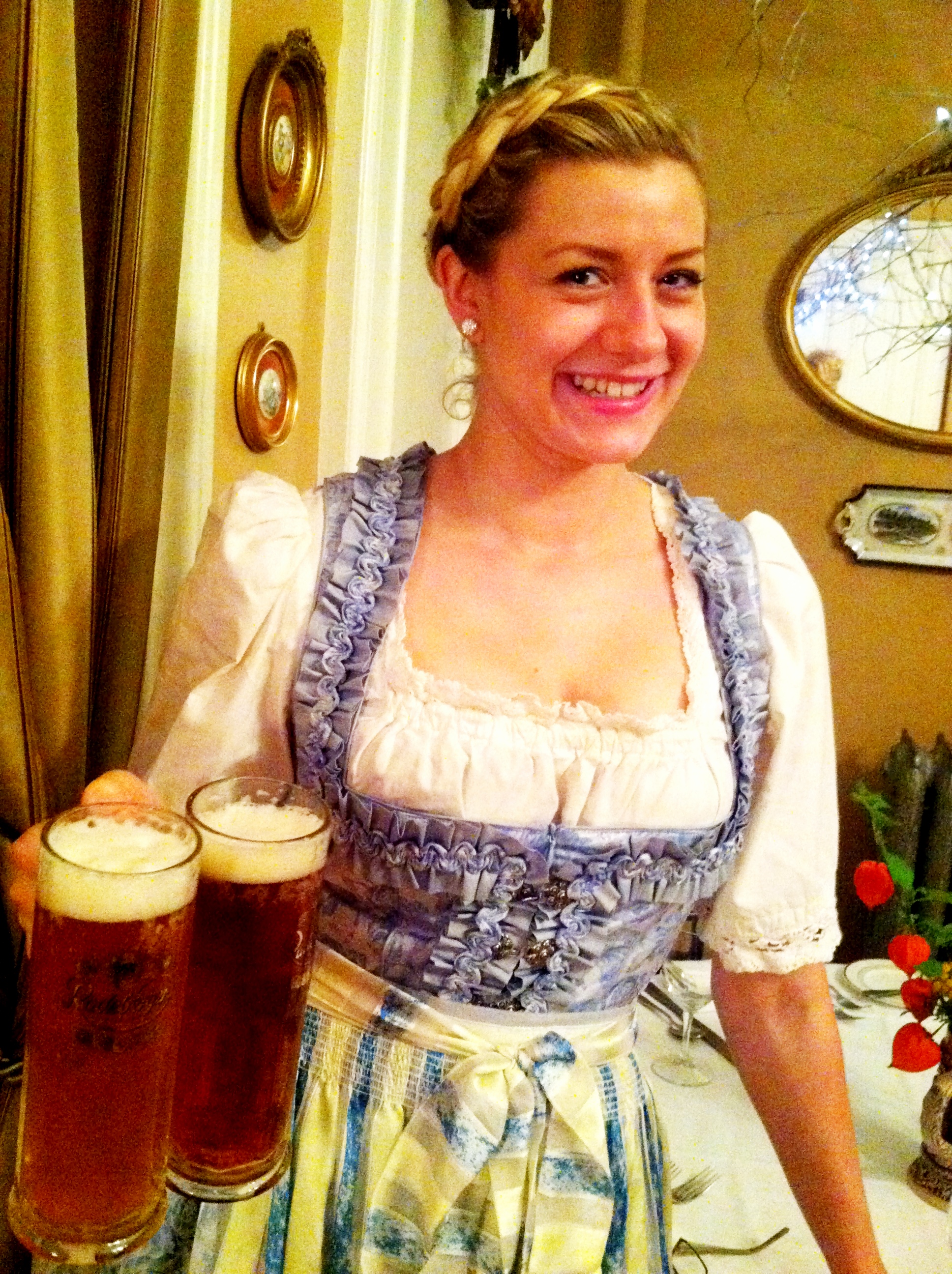 Amanda poses with some great draft beers!