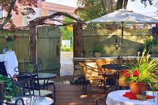 Our vibrant patio is available for outside dining and cocktails any day or season as long as it's not too cold!