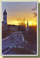 A view from the front room in our home of the town of Southbridge, ma